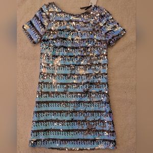 TFNC London SEQUIN Dress Pink Blue Opal Evening Party Cocktail woman's  Sz 4 NEW